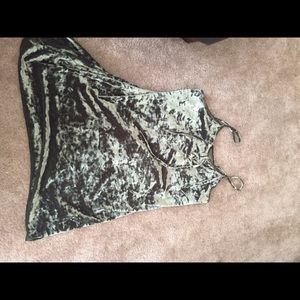 Forever 21 green crushed velvet dress